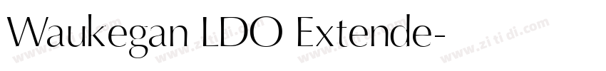 Waukegan LDO Extende字体转换